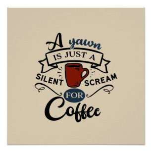 Schrei für das Coffee Word Art Poster