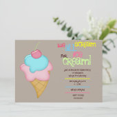 Schrei für die Einladung von Eis (Stehend Vorderseite)