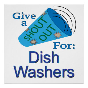 Schrei für Dish-Waschmaschinen Poster