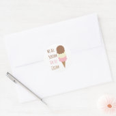 Schrei für Eis Runder Aufkleber (Umschlag)