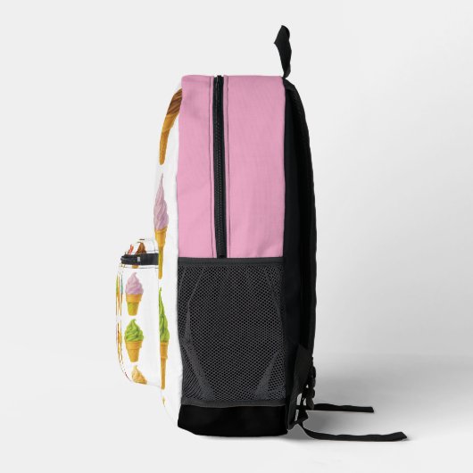 Schrei für Eiscreme Bedruckter Rucksack (Rechts)