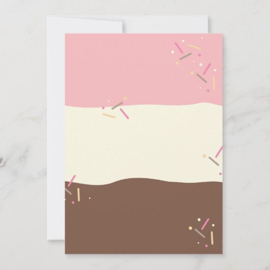 Schrei für Eiscreme Einladung (Rückseite)