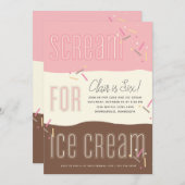 Schrei für Eiscreme Einladung (Vorne/Hinten)