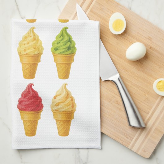 Schrei für Eiscreme Geschirrtuch (Viertel Falte)