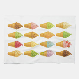 Schrei für Eiscreme Geschirrtuch