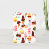 Schrei für Eiscreme Girls Sweet Niedliche Geburtst Dankeskarte (Rückseite)