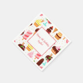 Schrei für Eiscreme Girls Sweet Niedliche Geburtst Serviette (Ecke)