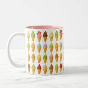 Schrei für Eiscreme Zweifarbige Tasse