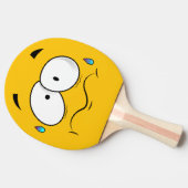 Schrei-Gelbmoji Tischtennis Schläger (Seitenansicht)