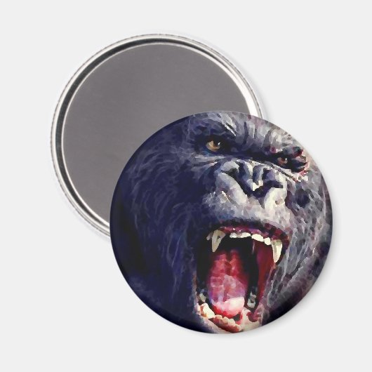 Schrei Gorilla Magnet (Vorderseite/Rückseite)