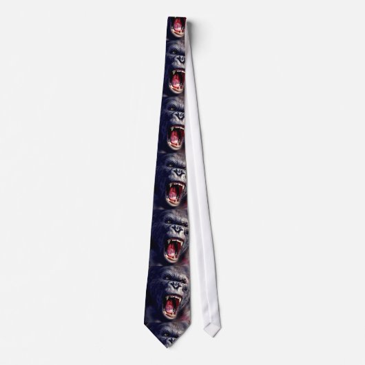 Schrei Gorilla Pop Art Neck Tie Krawatte (Vorderseite)