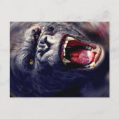 Schrei Gorilla Postkarte (Vorderseite)