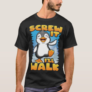 Schrei, ich gehe glücklich schlafende Pinguine tan T-Shirt