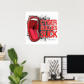 Schrei-It-Cyber-Bullen Sind zum Kotzen Poster (Heimbüro)