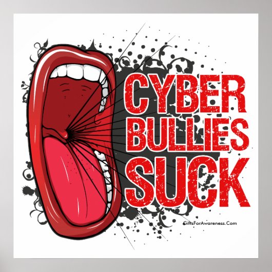 Schrei-It-Cyber-Bullen Sind zum Kotzen Poster (Vorne)