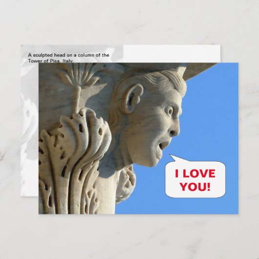 Schrei laut! - Turm von Pisa, Italien - Postkarte (Vorne/Hinten)