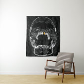 Schrei Man Gold Tooth Skull Wandteppich (Beispiel)