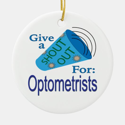 Schrei nach Optometristen Keramik Ornament (Vorne)
