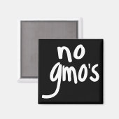 Schrei nicht, dass GVO unser Essen auf schwarz sch Magnet (Vorderseite/Rückseite)