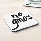 Schrei nicht, dass GVO unser Lebensmittel schützen Getränkeuntersetzer (Linke Seite)