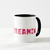 Schrei-Papagei mit rosa Text Tasse (VorderseiteRechts)