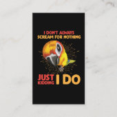 Schrei-Parrot-Spaß Schrei nicht nach Nichts Visitenkarte (Vorderseite)