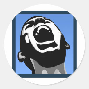 Schrei-Platz Runder Aufkleber