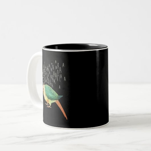 Schrei Türkis Ananas Grüne Wange Conure Zweifarbige Tasse (Vorderseite Links)