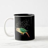 Schrei Türkis Ananas Grüne Wange Conure Zweifarbige Tasse (Links)