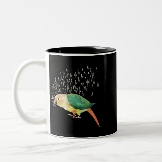 Schrei Türkis Ananas Grüne Wange Conure Zweifarbige Tasse (Links)