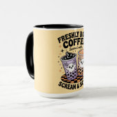 Schrei und Zucker Halloween-Kaffee Tasse (Vorderseite Links)