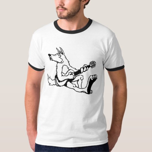 Schrei-Wolf-Band-Shirt b/w T-Shirt (Vorderseite)