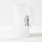Schrei zum Kaffee Mattglas Bierglas (VorderseiteRechts)