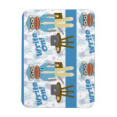 Schreib auf! Writer Sock Monkey Author Fun Magnet (Vertikal)