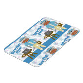 Schreib auf! Writer Sock Monkey Author Fun Magnet (Linke Seite)