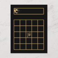 Schreib Bingo Card Sweet 16 Gold Black