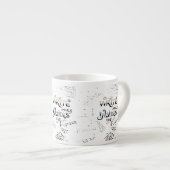 Schreib deine Inside OUT! Motto der motivierend Sc Espressotasse (Vorderseite Rechts)