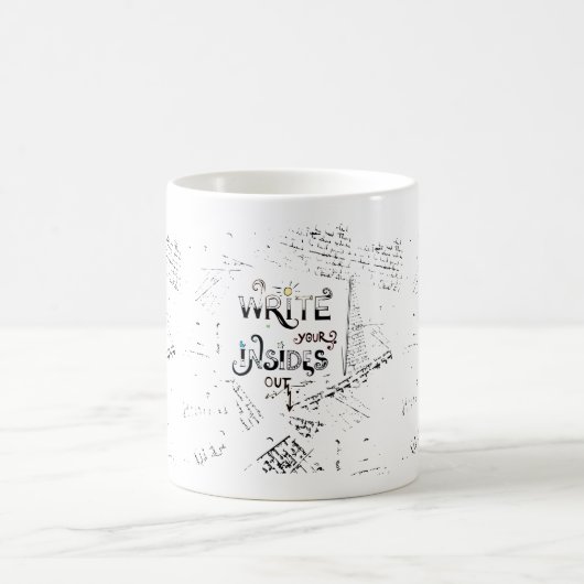 Schreib deine Inside OUT! Motto der motivierend Sc Kaffeetasse (Mittel)