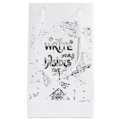 Schreib deine Inside OUT! Motto der motivierend Sc Kleine Geschenktüte (Vorderseite)