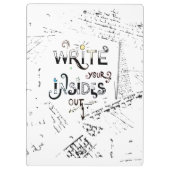 Schreib deine Inside OUT! Motto der motivierend Sc Klemmbrett (Rückseite)