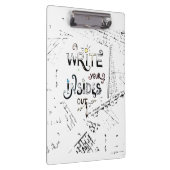 Schreib deine Inside OUT! Motto der motivierend Sc Klemmbrett (Rechts)