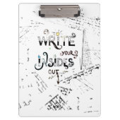 Schreib deine Inside OUT! Motto der motivierend Sc Klemmbrett (Vorderseite)