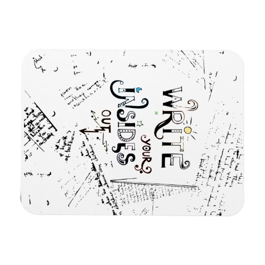 Schreib deine Inside OUT! Motto der motivierend Sc Magnet (Horizontal)