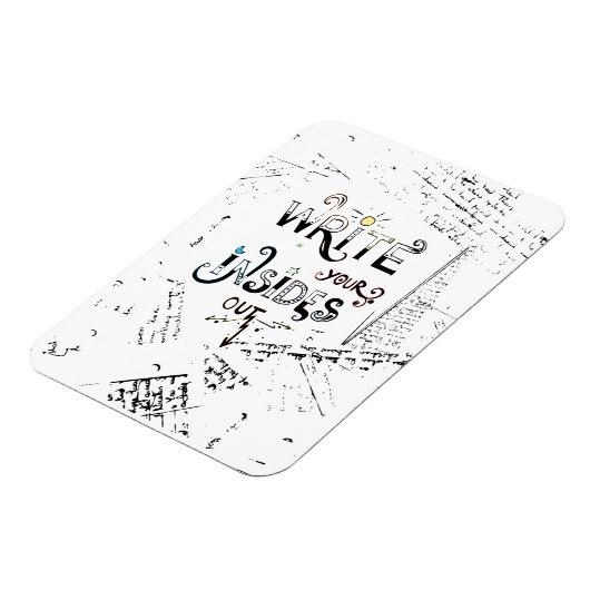 Schreib deine Inside OUT! Motto der motivierend Sc Magnet (Linke Seite)