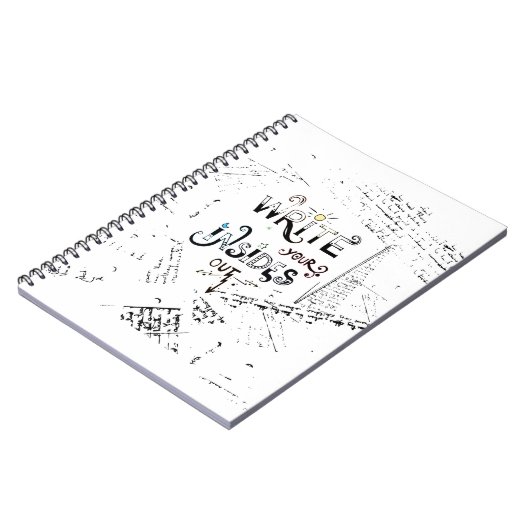 Schreib deine Inside OUT! Motto der motivierend Sc Notizblock (Linke Seite)