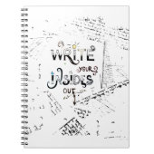 Schreib deine Inside OUT! Motto der motivierend Sc Notizblock (Vorderseite)