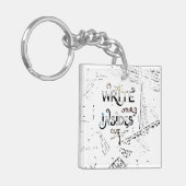 Schreib deine Inside OUT! Motto der motivierend Sc Schlüsselanhänger (Vorderseite links)