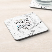 Schreib deine Inside OUT! Motto der motivierend Sc Untersetzer (Linke Seite)