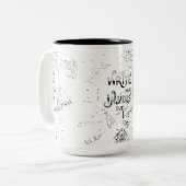 Schreib deine Inside OUT! Motto der motivierend Sc Zweifarbige Tasse (Vorderseite Links)
