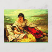 Schreib Erinnerungen von Mutter & Kind ins Meer! Postkarte (Vorderseite)